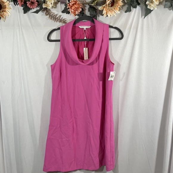 NWT $248 Trina Turk [ 4 ] Sleeveless Naples‎ Cowl-Neck Dress in Pink - Picture 3 of 12